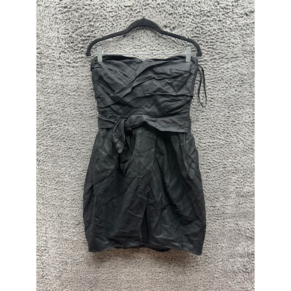 Marc By Marc Jacobs Silk Blend Strapless Mini Dress Black Womens Size 10